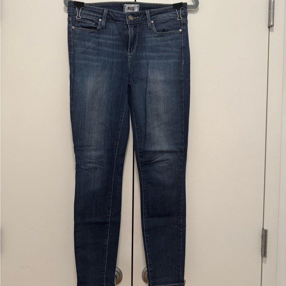 PAIGE Dark Blue Skinny Jeans